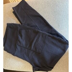 Woman's black striped leggings size xl‎ mondetta